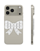Fashion Bow Beads Silicone Suction Cup Phone Holder - WHITE (Only Ground Shipping)