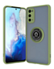 Galaxy S20 Hard PC Rear / Soft TPU Colorful Border Case with I-ring Holder -NAVY GREEN (Only Ground Shipping)