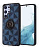 Galaxy S23 Pattern Design Hard PC Rear/Soft TPU Colorful Border Case with I - ring Holder - BLUE (Only Ground Shipping)