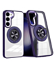 Galaxy S23 Transparent Wireless Charging Case with Ring Holder - PURPLE (Only Ground Shipping)