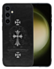Galaxy S23FE Leather Case with Metal Ornaments - CROSS (Only Ground Shipping)