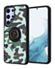 Galaxy S23 Plus Pattern Design Hard PC Rear/Soft TPU Colorful Border Case with I - ring Holder - CAMO (Only Ground Shipping)