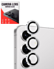 Camera Lens Protector with Metal Ring for Galaxy S24 (Marble Gray)