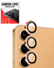 Camera Lens Protector with Metal Ring for Galaxy S24 (Sandstone Orange)