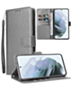 Galaxy S24FE Leather Wallet Case with Card Slot - GRAY (Only Ground Shipping)