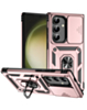 Galaxy S24FE Dual Layers Hybrid Case with Metal Ring And Camera Protector - ROSE GOLD (Only Ground Shipping)