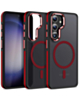 Slim Non-Slip Translucent Matte Wireless Charging Case - RED for Galaxy S24FE (Only Ground Shipping)