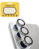 Metal Camera Lens Protector with Tempered Glass for Galaxy S24 Plus (Marble Gray)