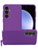 Wireless Charger Silicone Case with Metal Kickstand for Galaxy S25 Plus / S24 Plus - PURPLE (Only Ground Shipping)