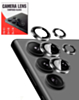 Camera Lens Protector with Metal Ring for Galaxy S24 Ultra (Titanium Black)