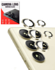 Camera Lens Protector with Metal Ring for Galaxy S24 Ultra (Titanium Yellow)