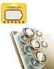 Metal Camera Lens Protector with Tempered Glass for Galaxy S24 Ultra (Titanium Yellow)