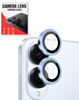 Camera Lens Protector with Metal Ring for Galaxy S25 Edge (Titanium Icy Blue)