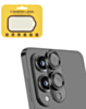 Metal Camera Lens Protector with Tempered Glass for Galaxy S25 Edge (Titanium Jet Black)