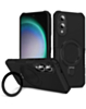 Hard PC Shockproof Case w /Ring Holder - BLACK for Galaxy S25E (Only Ground Shipping)