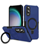 Hard PC Shockproof Case w /Ring Holder - BLUE for Galaxy S25E (Only Ground Shipping)
