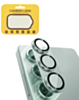 Metal Camera Lens Protector with Tempered Glass for Galaxy S25 Plus (Mint)