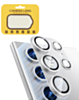 Metal Camera Lens Protector with Tempered Glass for Galaxy S25 Ultra (Titanium White Silver)