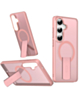 Slim Translucent Wireless Charging Case with Folding Stand (PINK) for Galaxy S26 (Only Ground Shipping)