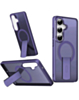 Slim Translucent Wireless Charging Case with Folding Stand (PURPLE) for Galaxy S26 (Only Ground Shipping)