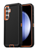 Heavy Duty Case for Galaxy S26 (BLACK & ORANGE) (Only Ground Shipping)