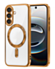 Shiny Wireless Charging Clear Case - ORANGE for Galaxy S26 (Only Ground Shipping)