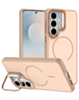 Shockproof TPU Wireless Charging Case with Camera Stand Camera Stand (GOLD) for Galaxy S26 (Only Ground Shipping)