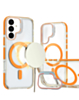 Thin Magnetic Clear Case with Camera Stand Kickstand - ORANGE for Galaxy S26 (Only Ground Shipping)