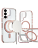 Thin Magnetic Clear Case with Camera Stand Kickstand - PINK for Galaxy S26 (Only Ground Shipping)