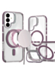 Thin Magnetic Clear Case with Camera Stand Kickstand - PURPLE for Galaxy S26 (Only Ground Shipping)