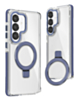 Galaxy S26 Thin Magnetic Clear Case with Camera Stand Kickstand - BLUE (Only Ground Shipping)