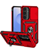 Dual Layers Hybrid Case with Metal Ring And Camera Protector for Galaxy S26FE (RED) (Only Ground Shipping)