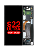OLED Assembly with Frame for Galaxy S22 Ultra (S908) (Phantom Black) (Aftermarket Plus Soft)
