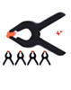 Plastic Spring Clamps 4 inch (10 Pcs) (Only Ground Shipping)