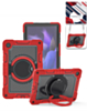 Multi-Functional Rugged Swivel Stand Case with Shoulder Strap (RED) for Galaxy Tab A9 Plus / Tab A11 Plus (Only Ground Shipping)
