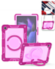 Multi-Functional Rugged Swivel Stand Case with Shoulder Strap (HOT PINK) for Galaxy Tab A9 Plus / Tab A11 Plus (Only Ground Shipping)