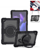 Multi-Functional Rugged Swivel Stand Case with Shoulder Strap (BLACK) for Galaxy Tab A9 Plus / Tab A11 Plus (Only Ground Shipping)