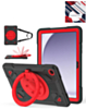 Shockproof Heavy Duty Stand Case with Pen Slot - BLACK & RED for Galaxy Tab A9 Plus 2023 (11") (X210, X216, X218) (Only Ground Shipping)