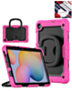 Silicone Cas with 360 Folding Handle Grip for Galaxy Tab S6 lite 10.4" - ROSE PINK (Only Ground Shipping)