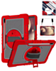 360 Rotating Hand Strap & Kickstand Case with Shoulder Strap (RED) for Galaxy Tab S9 / Tab S9 FE / Tab S10 FE / Tab S10 Lite (Only Ground Shipping)