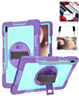 360 Rotating Hand Strap & Kickstand Case with Shoulder Strap (PURPLE) for Galaxy Tab S9 / Tab S9 FE / Tab S10 FE / Tab S10 Lite (Only Ground Shipping)