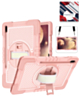 360 Rotating Hand Strap & Kickstand Case with Shoulder Strap (PINK) for Galaxy Tab S9 / Tab S9 FE / Tab S10 FE / Tab S10 Lite (Only Ground Shipping)