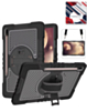 360 Rotating Hand Strap & Kickstand Case with Shoulder Strap (BLACK) for Galaxy Tab S9 / Tab S9 FE / Tab S10 FE / Tab S10 Lite (Only Ground Shipping)