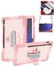 360 Rotating Hand Strap & Kickstand Case with Shoulder Strap (PINK) for Galaxy Tab S9 FE / Tab S9 Plus / Tab S10 Plus (Only Ground Shipping)