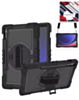 360 Rotating Hand Strap & Kickstand Case with Shoulder Strap (BLACK) for Galaxy Tab S9 FE / Tab S9 Plus / Tab S10 Plus (Only Ground Shipping)