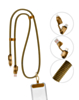 Ven-Dens USB A+C to C+L Fast Charging Data Cable with Lanyard (GOLD) (60W) (6ft) (Only Ground Shipping)