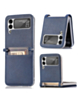 Galaxy Z Flip 3 Genuine Leather Case - BLUE (Only Ground Shipping)