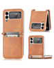 Galaxy Z Flip 3 Genuine Leather Case - BROWN (Only Ground Shipping)