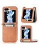 Galaxy Z Flip 5 Genuine Leather Case - BROWN (Only Ground Shipping)
