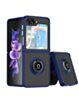 Hard PC Rear / Soft TPU Colorful Border Case with I - ring Holder for Galaxy Z Flip 6 / Z Flip 7 FE - NAVY BLUE (Only Ground Shipping)